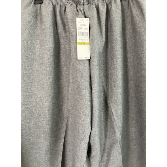 Alfred Dunner Slacks Womens Gray Pull On Tweed Look Size 14 NWT - Picture 3 of 5